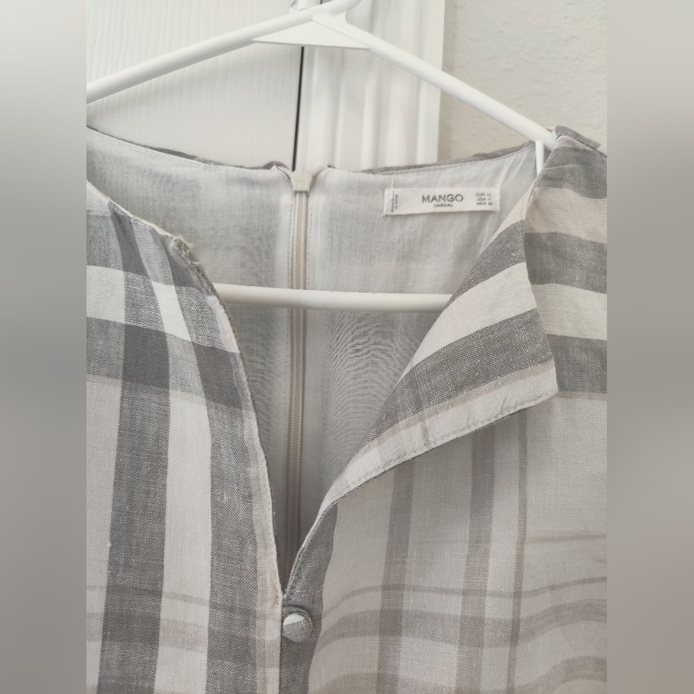 mango - linen sleeveless dress - size M - Picture 3 of 5